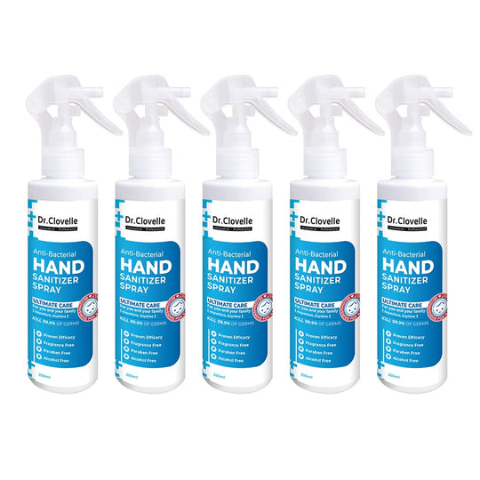 Dr Clovelle Anti Bacteria Hand Sanitizer Spray 200ml x5 Bottles