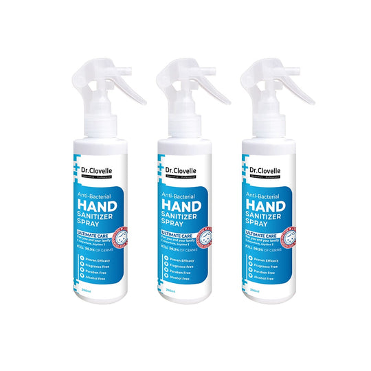 Dr Clovelle Anti Bacteria Hand Sanitizer Spray 200ml x3 Bottles