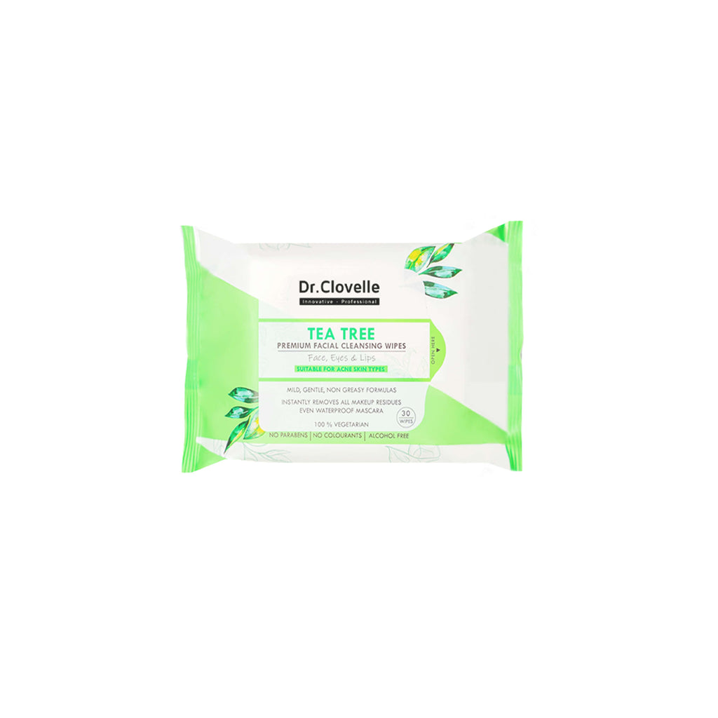 Dr.Clovelle Premium Facial Cleansing Wipes - Tea Tree